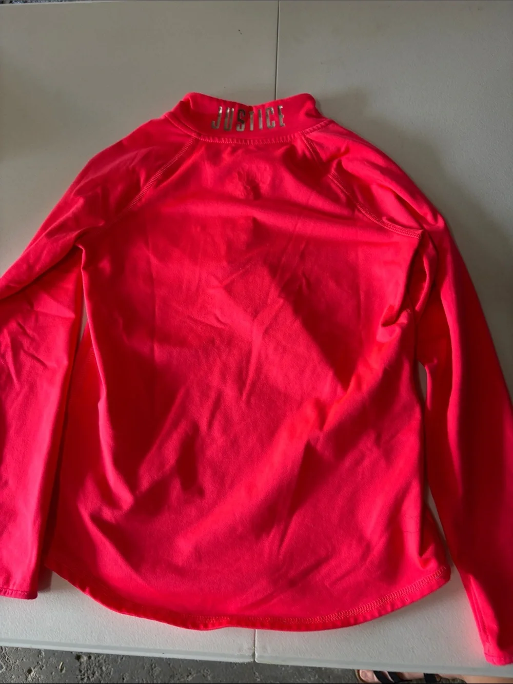 Justice Neon Pink Half-Zip Pullover